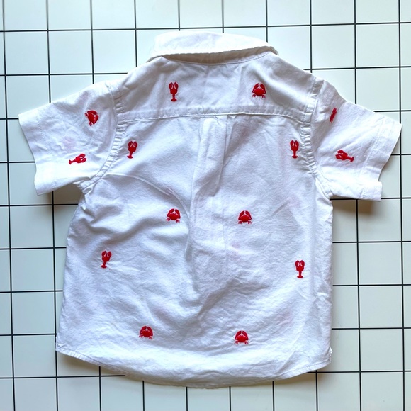 Janie and Jack lobster button-down 18-24 months - Picture 3 of 3